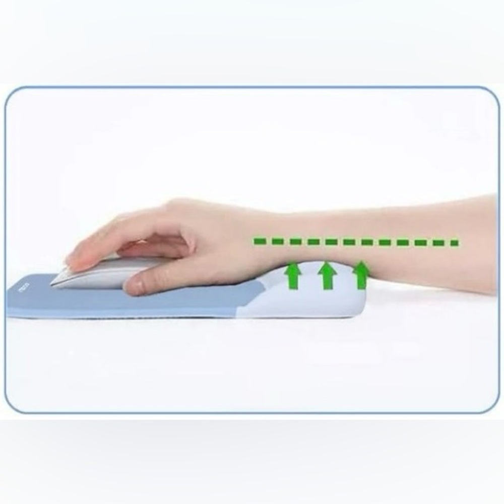 NWOT Mosiso Ergonomic Mouse Pad w/ Wrist Rest Memory Foam Mouse Mat Blue - Picture 2 of 8